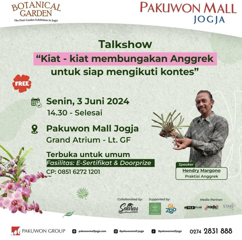 Talkshow Kiat-Kiat Membungakan Anggrek untuk Siap Mengikuti Kontes