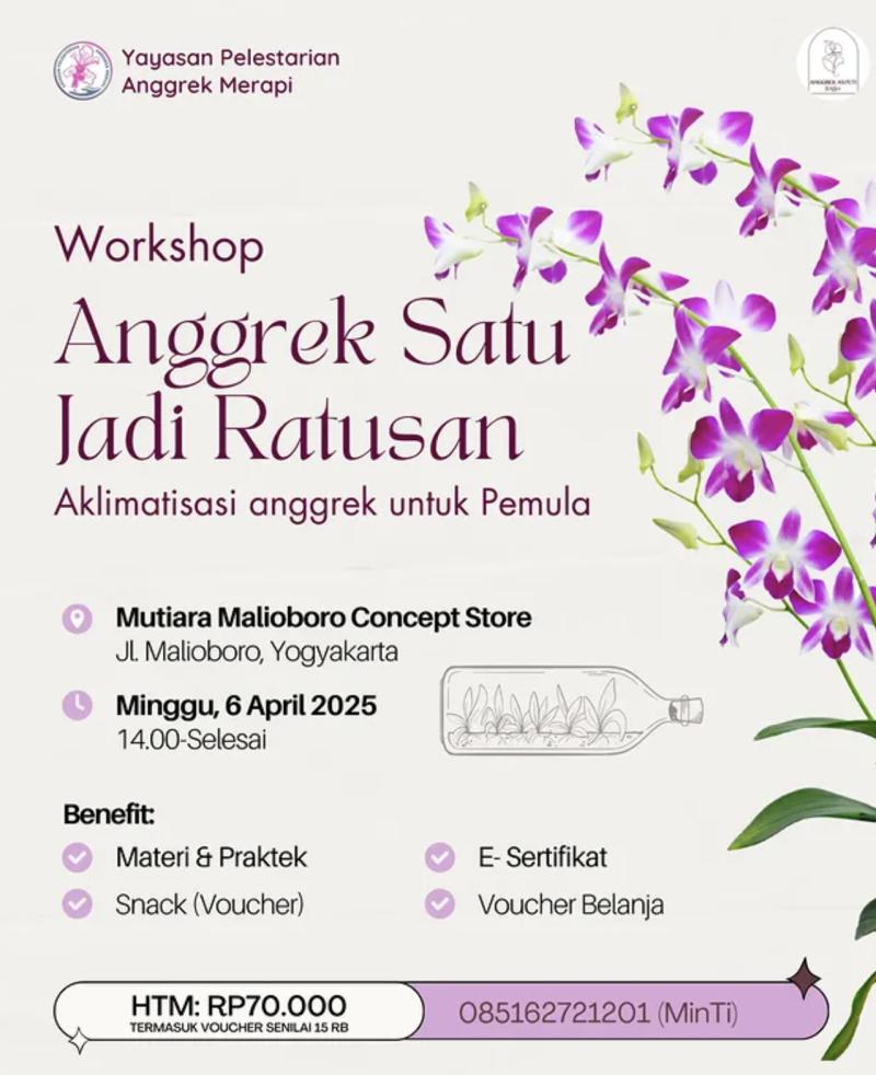 Workshop Anggrek Satu Jadi Ratusan